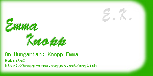 emma knopp business card